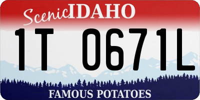 ID license plate 1T0671L