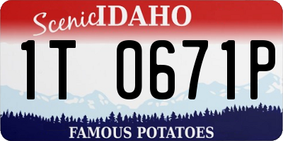 ID license plate 1T0671P