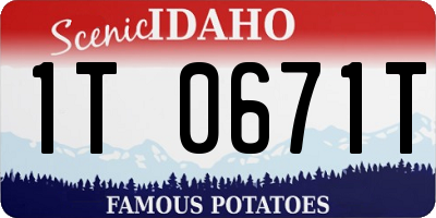 ID license plate 1T0671T