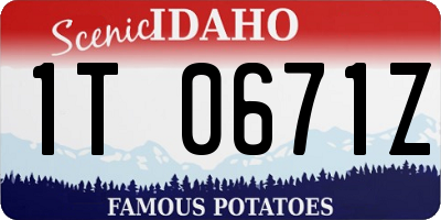 ID license plate 1T0671Z