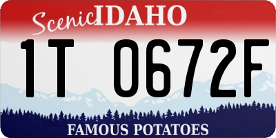 ID license plate 1T0672F