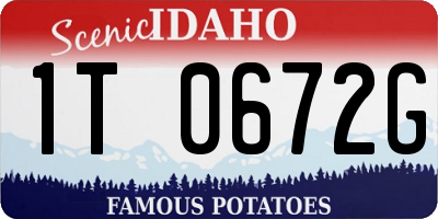 ID license plate 1T0672G