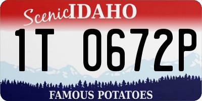ID license plate 1T0672P
