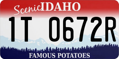 ID license plate 1T0672R
