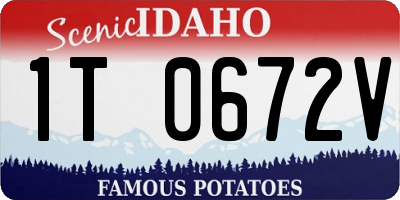 ID license plate 1T0672V