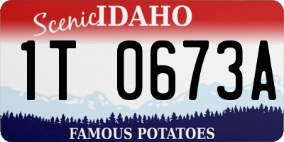 ID license plate 1T0673A