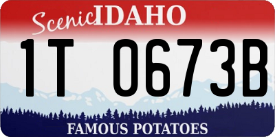 ID license plate 1T0673B