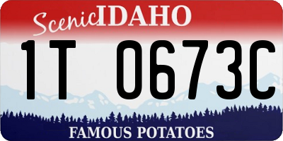 ID license plate 1T0673C