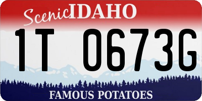 ID license plate 1T0673G