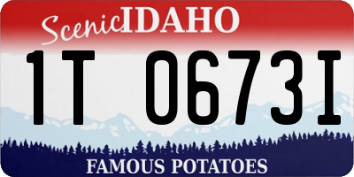 ID license plate 1T0673I