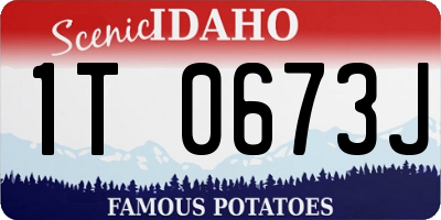 ID license plate 1T0673J