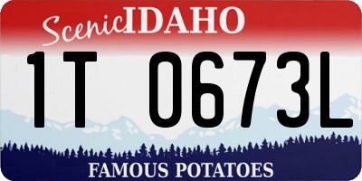 ID license plate 1T0673L