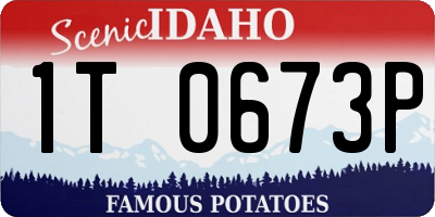ID license plate 1T0673P