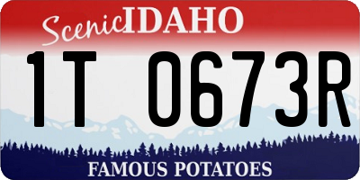 ID license plate 1T0673R