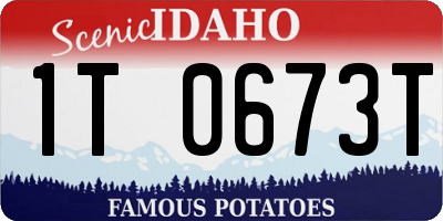 ID license plate 1T0673T