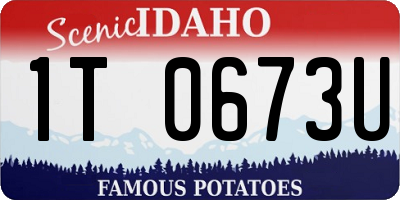 ID license plate 1T0673U