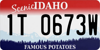 ID license plate 1T0673W