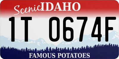 ID license plate 1T0674F
