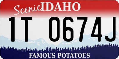ID license plate 1T0674J