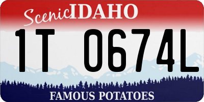 ID license plate 1T0674L