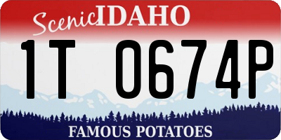 ID license plate 1T0674P