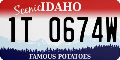 ID license plate 1T0674W