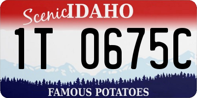 ID license plate 1T0675C