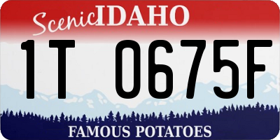 ID license plate 1T0675F