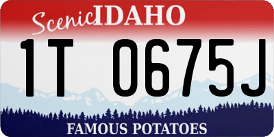 ID license plate 1T0675J