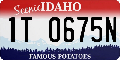 ID license plate 1T0675N