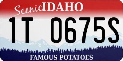 ID license plate 1T0675S
