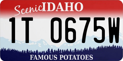 ID license plate 1T0675W