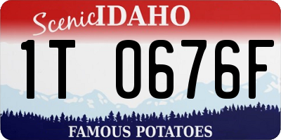 ID license plate 1T0676F