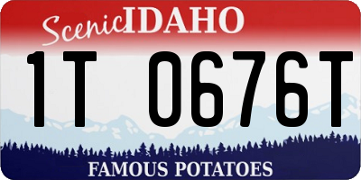 ID license plate 1T0676T