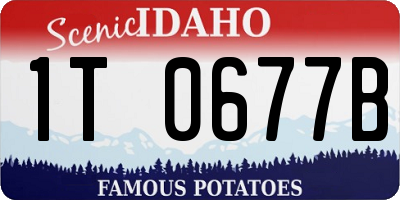 ID license plate 1T0677B