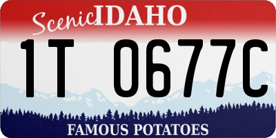 ID license plate 1T0677C