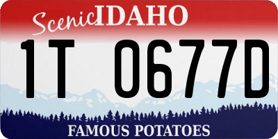 ID license plate 1T0677D