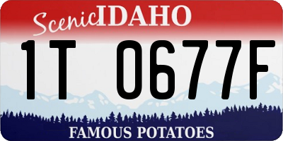 ID license plate 1T0677F
