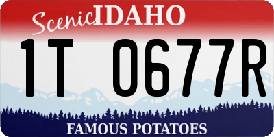 ID license plate 1T0677R