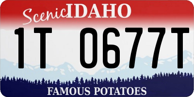 ID license plate 1T0677T