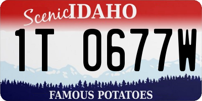 ID license plate 1T0677W