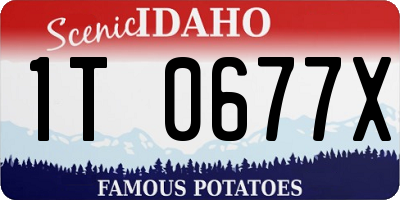 ID license plate 1T0677X