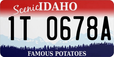 ID license plate 1T0678A