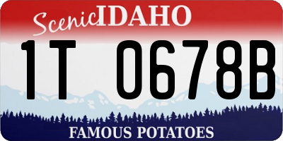 ID license plate 1T0678B