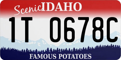 ID license plate 1T0678C