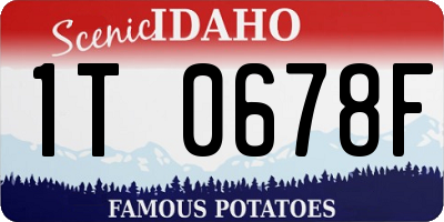 ID license plate 1T0678F