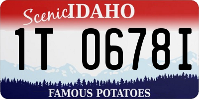 ID license plate 1T0678I
