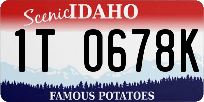 ID license plate 1T0678K
