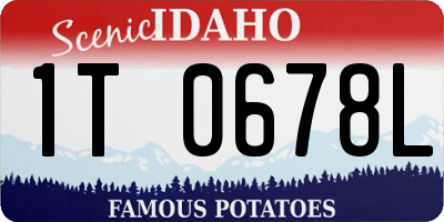 ID license plate 1T0678L