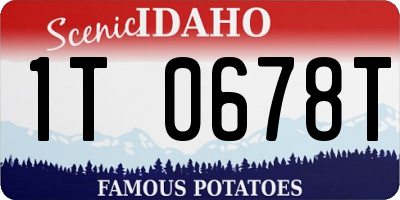 ID license plate 1T0678T